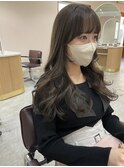甘めロング×オリーブカラー