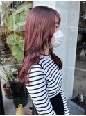 大人可愛いピンクラベンダーピンクパープルダブルカラー/中西