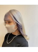 ホワイトシルバー×パープルフェイスフレーミング