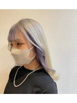 ヘアー カラーズ(HAIR COLORS)&nbsp;ホワイトシルバー×パープルフェイスフレーミング