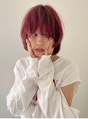 ボブ　ピンクカラー　ウルフ　ピンクカラー