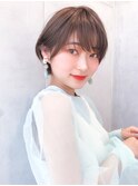 say.黒髪ボブルフネビージュ小顔ワンレンミルクティーハイライト