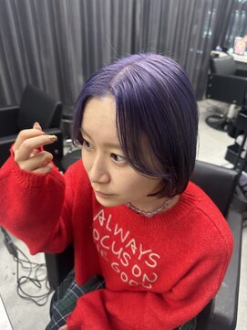 ジュエム(jouerm) レイヤーカット冬カラーハイトーンブリーチカラーミルクティー