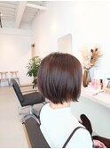 丸み縮毛矯正ショートボブ