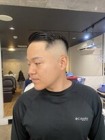 グッドプレイスアンドシング(Good Place&thing)&nbsp;メンズカットフェードスキンフェード七三分けビジネスヘア