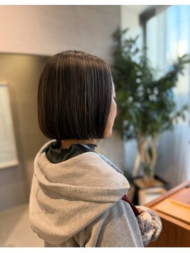 韓国風ボブ/髪質改善/艶カラー/小顔/30代/40代