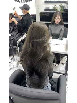 アクション 心斎橋店(ACTION) レイヤーカット　ブリーチなしオリーブグレージュ