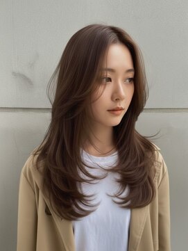 ヘアサロンエムフィス 池袋東口(HAIR SALON M Fe's) フェイスレイヤー/レイヤーカット/顔まわりボブ/池袋/グレージュ