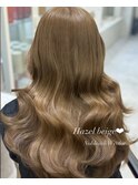 ブリーチなしで作るヘーゼルベージュ