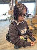海外ガール風ハイライトカラー
