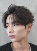 渋谷フェザーパーマ毛流れニュアンスパーマメンズビジネスヘア