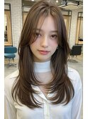 20代レイヤーウルフカットシースルーバング