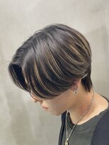 メンズヘアセンス 渋谷(MEN'S HAIR SENSE)&nbsp;コムドットやまと風メンズハンサムショート/センターパート