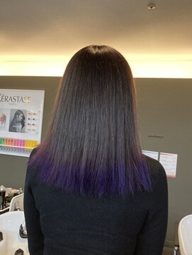 コワファーストナガサキシャンプーボーイ(COIFF1RST NAGASAKI SHAMPOO BOY) 裾カラー×パープル