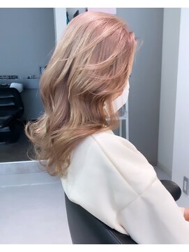 オールヘア(ALL HAIR) layer × pink milktea