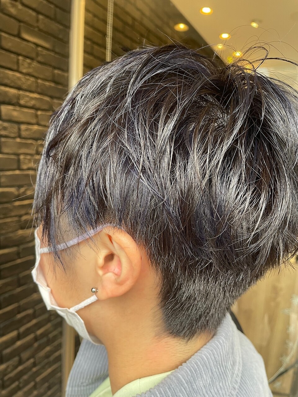 mocha2点ランダムメッシュショートボレロ黒白 ランダムメッシュショートボレロ ブラック emmy ZARA