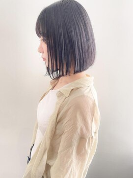 セルカ 新宿(CERCA) "地毛風黒髪内巻きワンカールボブ【CERCA新宿/新宿西口】