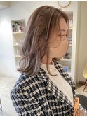 【CROP】ハイトーンベージュ×ケアブリーチ×ミディアム