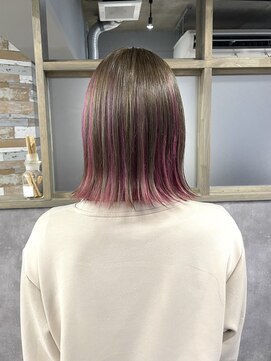 ナナシ(nanac) インナーカラーピンクベージュ