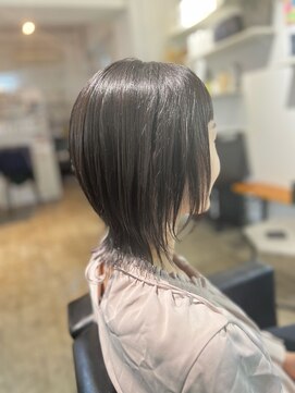 ツムグ 代官山店(TUMUGU) 大人可愛いストレートパーマ透明感カラーダークアッシュ代官山