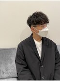 ウルフ/アッシュブラック/カルマパーマ/ベリーショート/ウルフ