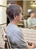 大人マッシュショート＋マニュキュア