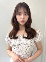 ランテルディ 渋谷(LANTERDIT)&nbsp;くびれヘア　ブラウンベージュ　艶感　韓国風　シースルーバング