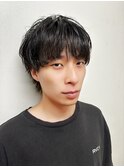 メンズショート/ツヤ感/束感/マッシュ