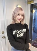 ピンクでつくるニュアンスべージュ♪顔周りも可愛く♪