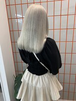 ペレ 渋谷(PELE)&nbsp;デザインカラー/レイヤーカット/ウェットヘア/オリーブベージュ