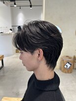 ビューバイネオリーブ 用賀店(Beau'r by neolive)&nbsp;ベリーショートウルフアッシュブラックカルマパーマ《用賀》