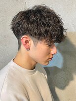 ニアウ 高崎店(Niau)&nbsp;メンズマッシュ縦落ちツイストスパイラルパーマ群馬高崎眉毛