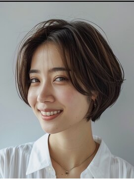 ルシードスタイル アウラ 松戸市五香(LUCIDO STYLE Aura) 大人ショートボブ【松戸#五香#白髪染め#カラー#髪質改善】