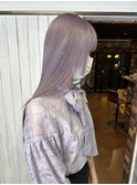 ラベンダーシルバー/艶髪ハイトーン/透明感