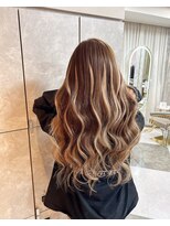 ガルボヘアー 心斎橋店(garbohair) 10代20代プルエクステハイライトブラウンベージュ