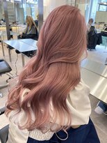 サンクマーケット 渋谷(cinq MARKET)&nbsp;渋谷ピンクベージュカラーペールピンクカラー顔周りレイヤー30代