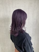 トリコ(ToricO)&nbsp;ラベンダーパープル　バタフライカット　ダブルカラー　レイヤー