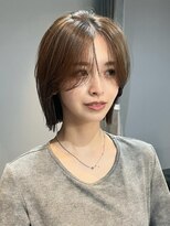 サンドイエナ 横浜店(sand yena)&nbsp;くびレイヤーボブルフネビージュ小顔ワンレンこなれミディ