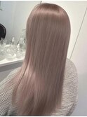 ミルクティーベージュブロンドブリーチカラーレイヤーカット