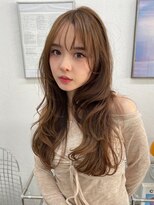ハニーシブヤ(HONEY shibuya)&nbsp;セミロングレイヤー/くびれミディアムカール/ミルクブラウン3