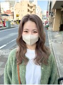 千葉駅/ミルクティーブロンド/ダークブルー/デジタルパーマ