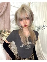 アリー 原宿(ALLY)&nbsp;ハッシュカットシャギーウルフレイヤーカットエクステレイヤー
