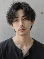 オグジュアリー 表参道(aux.)&nbsp;毛流れハンサムショートセンターパートメンズ黒髪爽やか