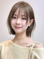 サンド クリア 横浜本店(sand clear)&nbsp;透明感ベージュくびれボブ