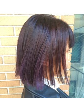 サロンドミルク 原宿(salon de MiLK) 【サロンドミルク原宿】ぱっつんボブ×パープル