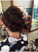 浴衣あみこみアレンジ[ヘアセット　立川/立川南口/八王子　浴衣]