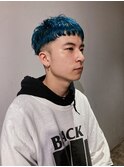 ターコイズブルー×ボウルカット