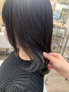 エレノア 渋谷公園通り店(Eleanor) イヤリングカラー×ワンカールグレージュ