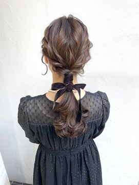 ディティカレスト(Dityca rst) ベロアリボンを使った編みおろし