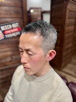 ラボーテイサミヘアーイースト(La.beaut'e ISAMI HAIR EAST) MEN’S HAIRハイライトマッシュパーマ〈理容室〉東浦和メンズ